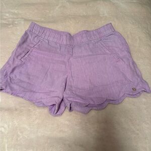 Lilly Pulitzer Lilac Scalloped High Waist Shorts
